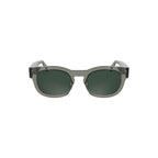 Calvin Klein Grigio acetate women's sunglasses with rounded frames and dark lenses, stylish and modern eyewear.