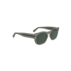 Calvin Klein Grigio acetate women's sunglasses with rounded frames and dark tinted lenses.