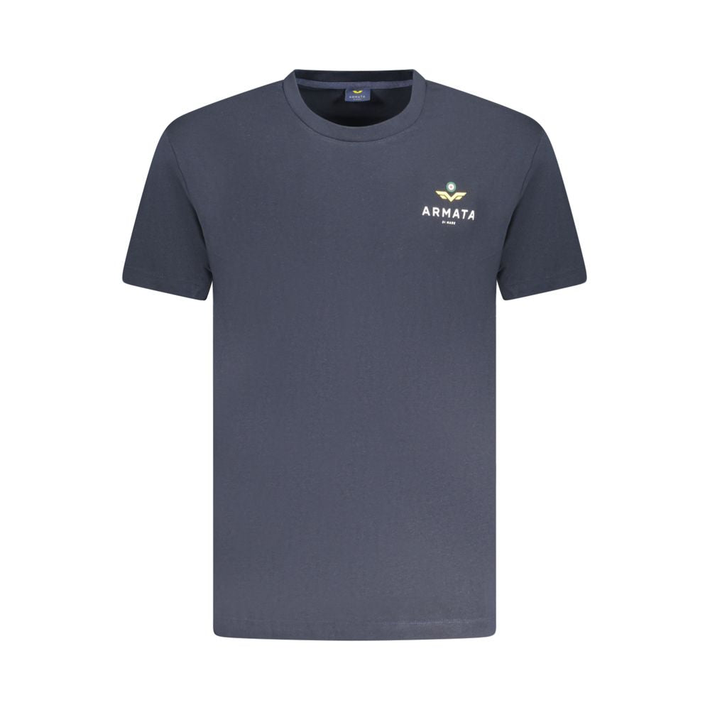 Blue cotton men's T-shirt from Armata Di Mare featuring a classic fit and subtle branding.