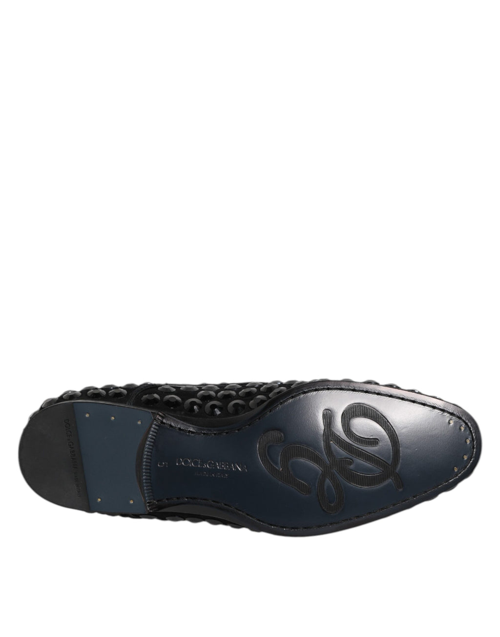 Dolce & Gabbana Black Suede Strass Derby Formal Shoes - Eljoys Fashion 