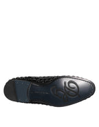 Dolce & Gabbana Black Suede Strass Derby Formal Shoes - Eljoys Fashion 