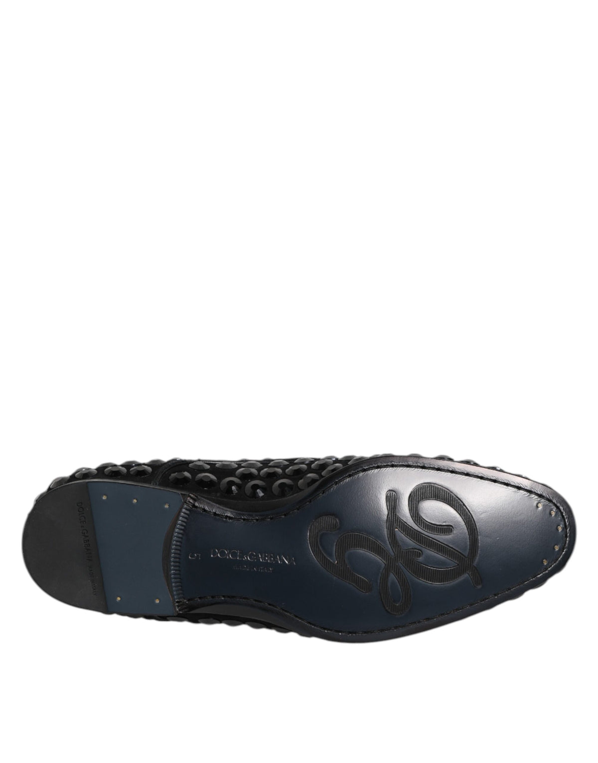 Dolce & Gabbana Black Suede Strass Derby Formal Shoes - Eljoys Fashion 