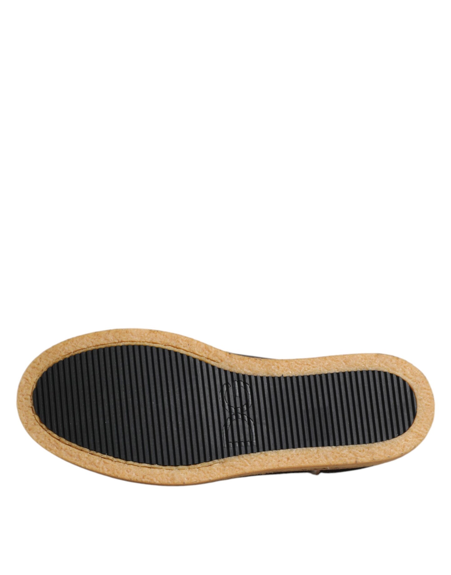 Dolce & Gabbana Brown White Calfskin Leather Loafers Shoes Dolce & Gabbana