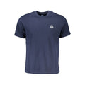 Blue cotton men's T-shirt by North Sails featuring a classic crewneck and logo design.