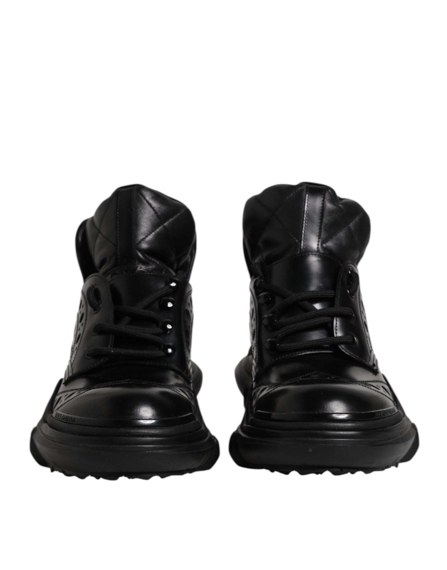 Dolce & Gabbana Black Leather Casual Mens Ankle Boots Shoes Dolce & Gabbana