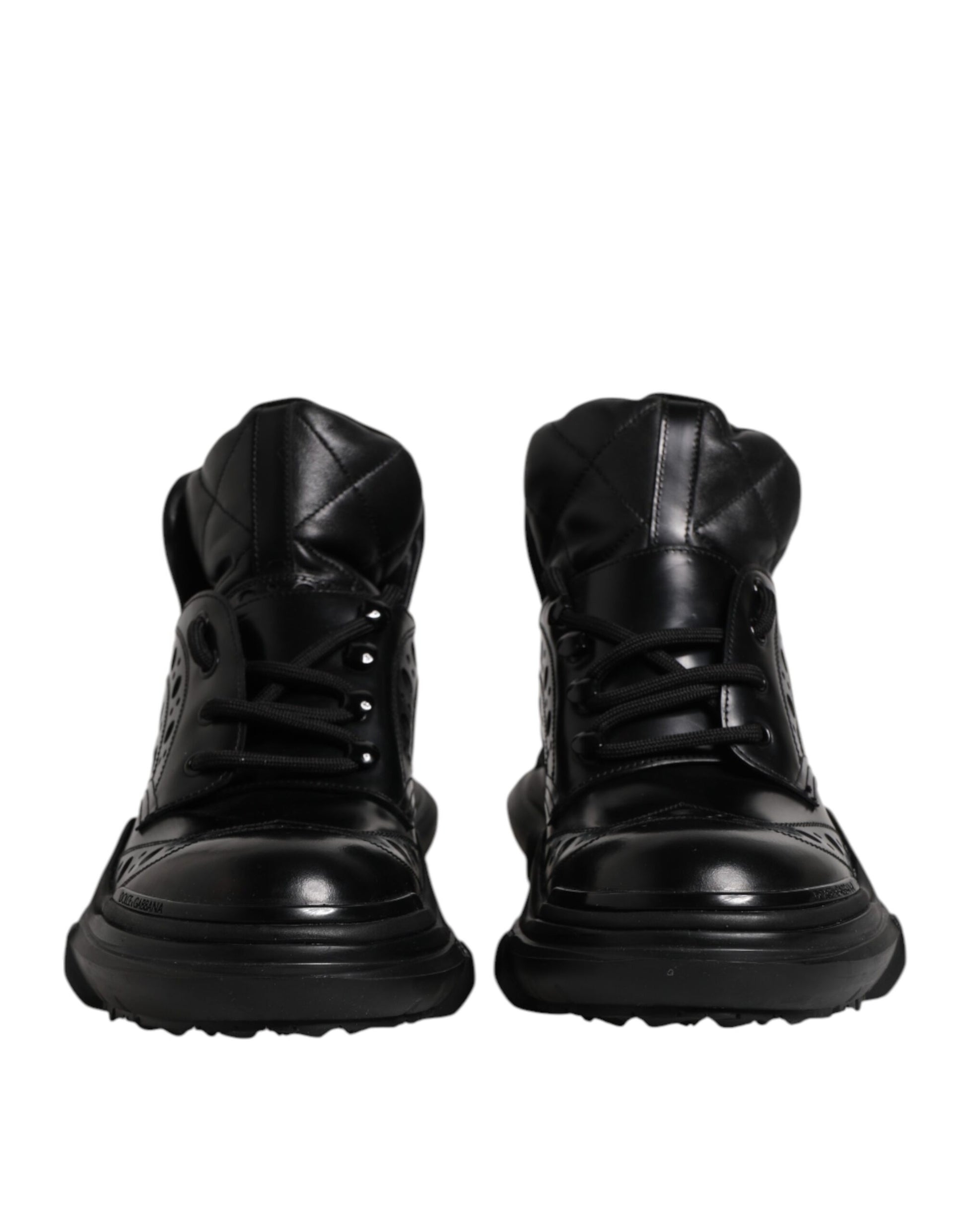Dolce & Gabbana Black Leather Casual Mens Ankle Boots Shoes Dolce & Gabbana