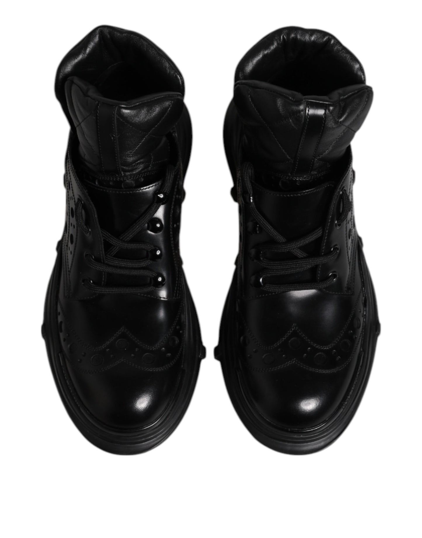Dolce & Gabbana Black Leather Casual Mens Ankle Boots Shoes Dolce & Gabbana