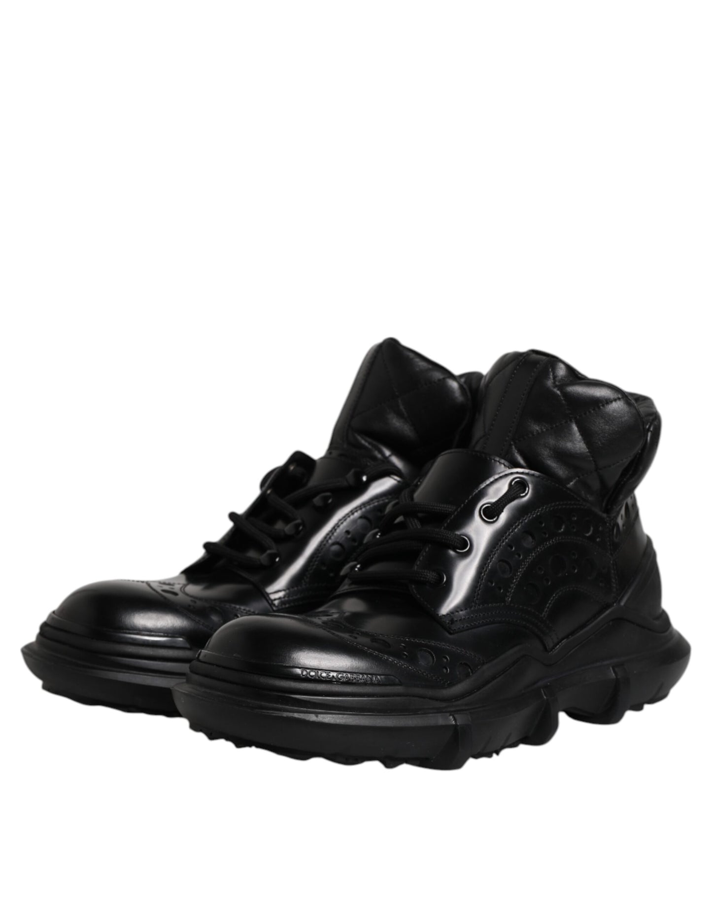 Dolce & Gabbana Black Leather Casual Mens Ankle Boots Shoes Dolce & Gabbana