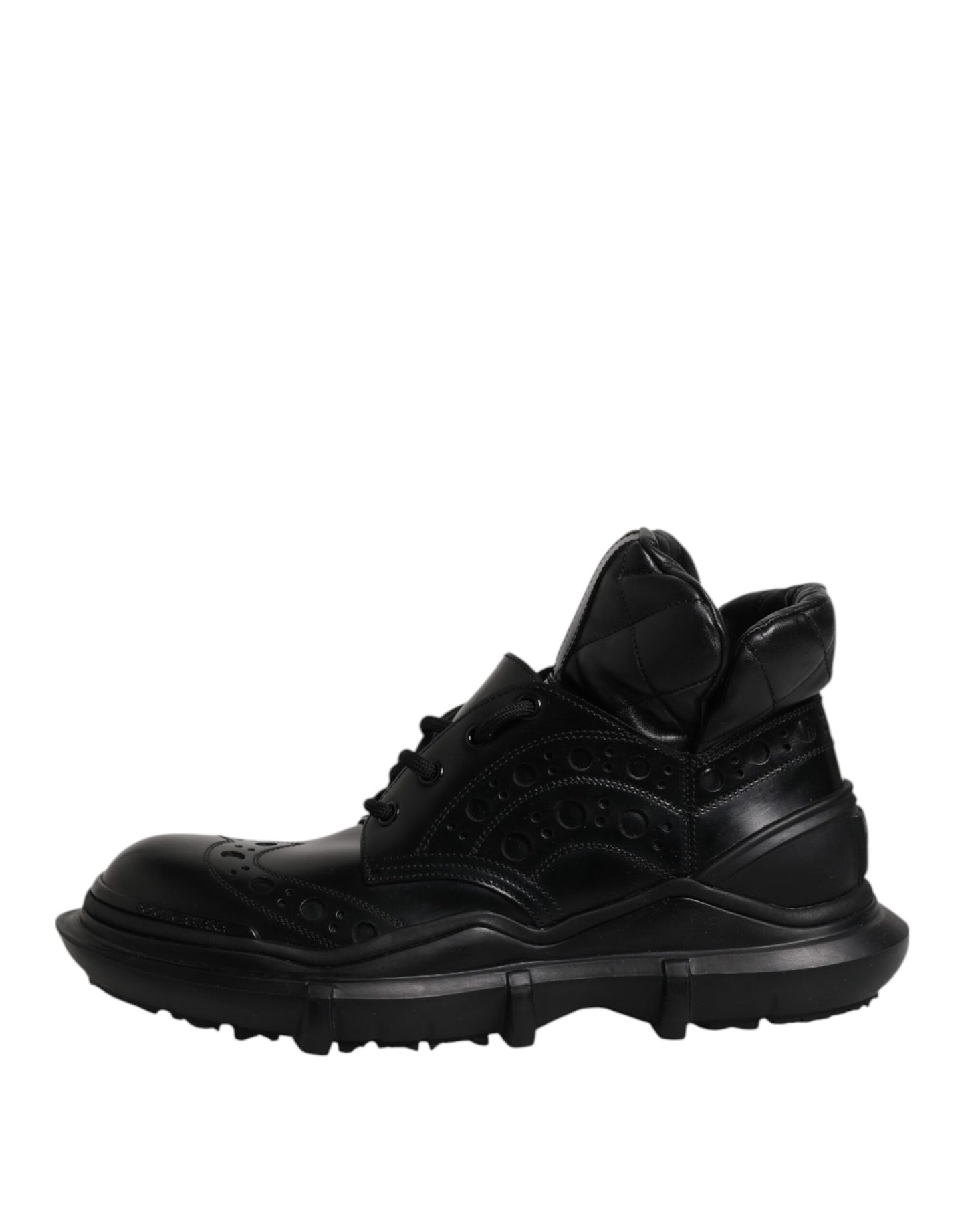 Dolce & Gabbana Black Leather Casual Mens Ankle Boots Shoes Dolce & Gabbana