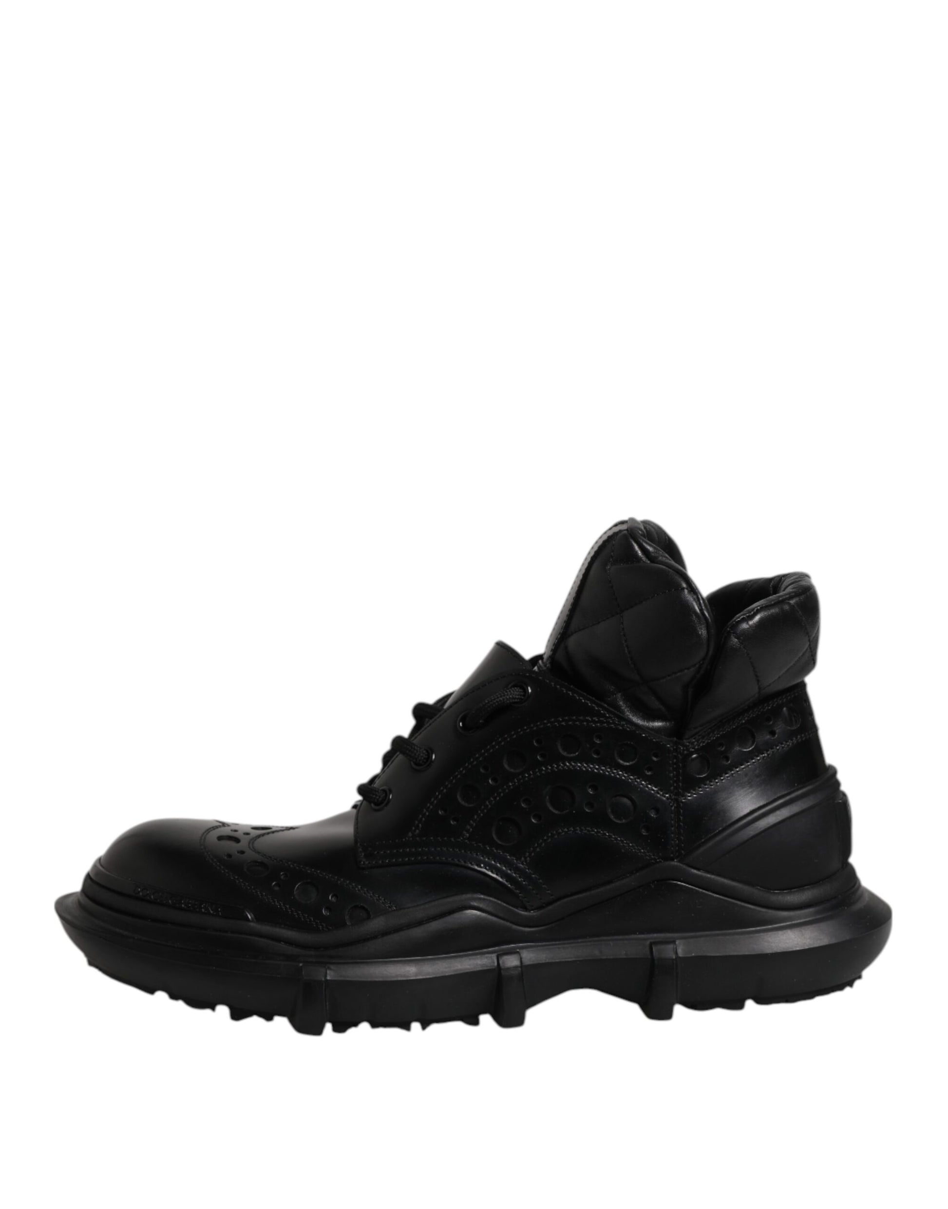 Dolce & Gabbana Black Leather Casual Mens Ankle Boots Shoes Dolce & Gabbana