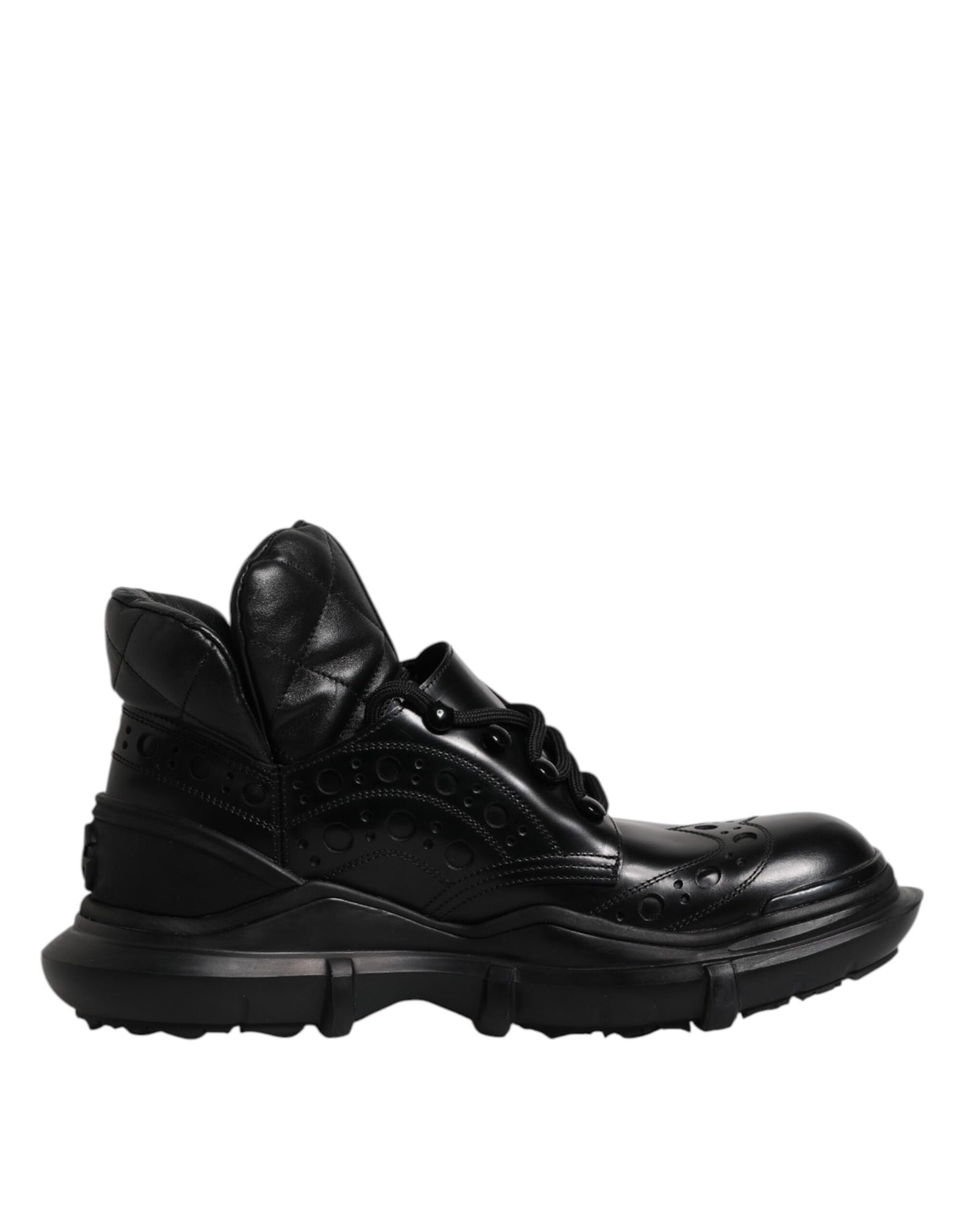 Dolce & Gabbana Black Leather Casual Mens Ankle Boots Shoes Dolce & Gabbana