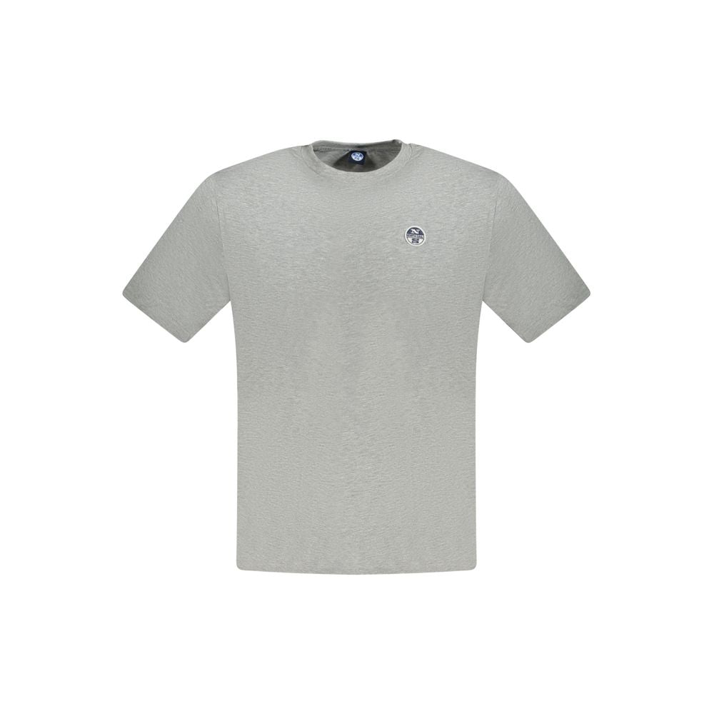 North Sails Grigio cotton men's T-shirt displayed flat, showcasing its casual fit and classic crew neck design.