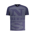 Blue cotton men's T-shirt from North Sails with a classic fit and crew neckline, featuring subtle branding and comfortable fabric.