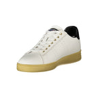 Blauer men's white polyurethane sneaker with sleek design, featuring laces and a rubber sole for casual wear.