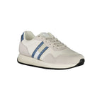 Tommy Hilfiger Bianco leather men's sneaker with white design, rounded toe, and stylish laces on a clean background.