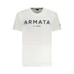 White cotton men's T-shirt by Armata Di Mare, lightweight and casual with a classic fit and subtle branding details.