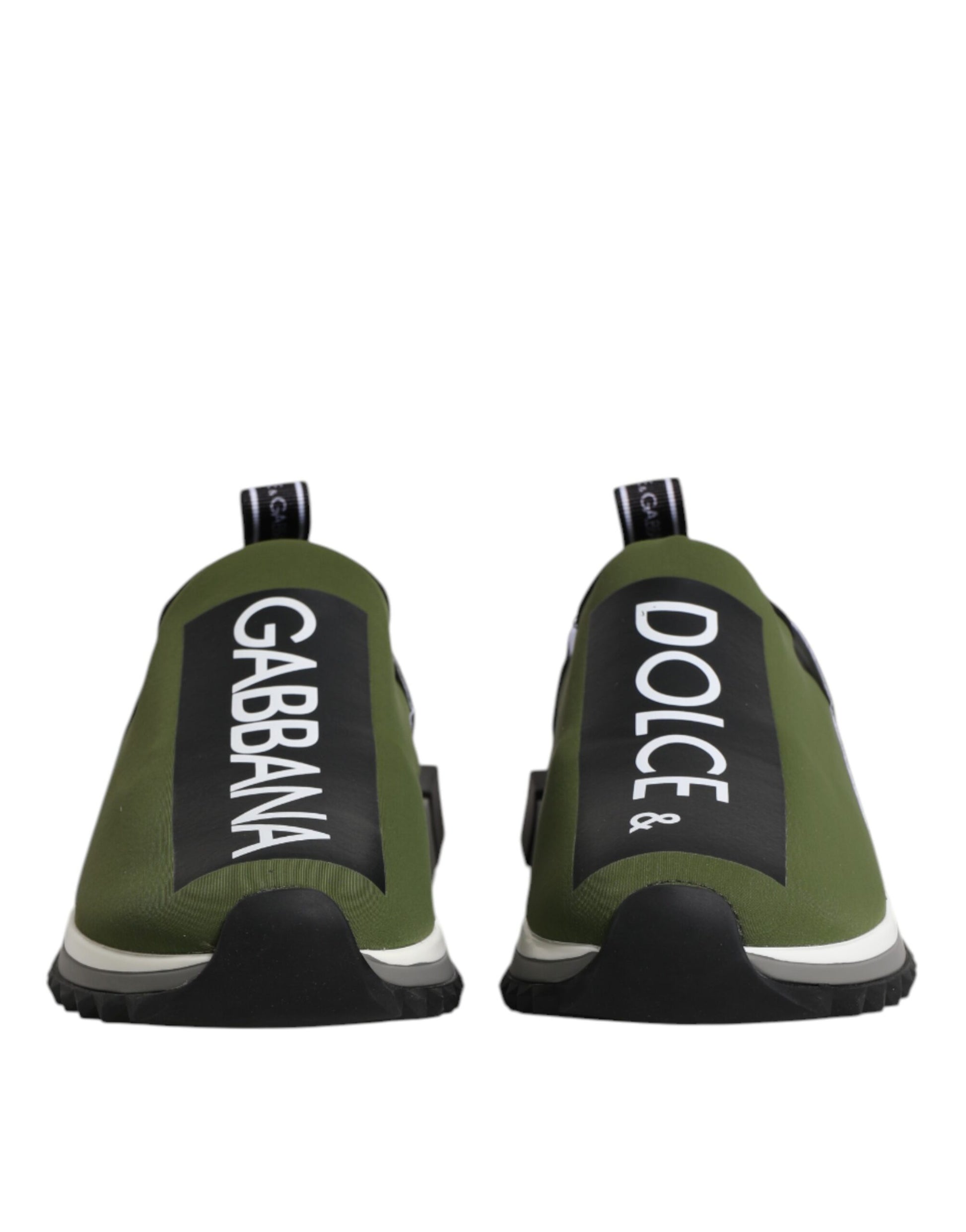 Dolce & Gabbana Green Black Slip On Sorrento Sneakers Shoes Dolce & Gabbana