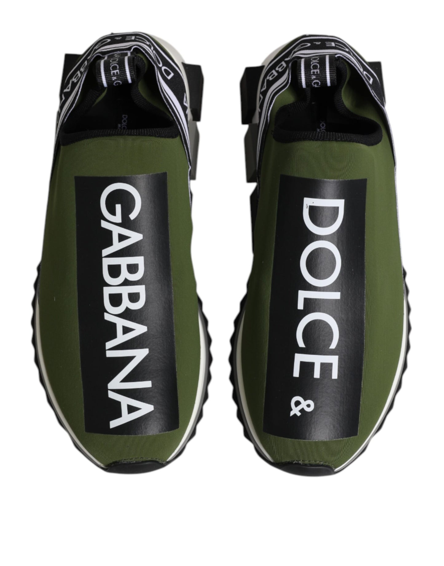 Dolce & Gabbana Green Black Slip On Sorrento Sneakers Shoes Dolce & Gabbana
