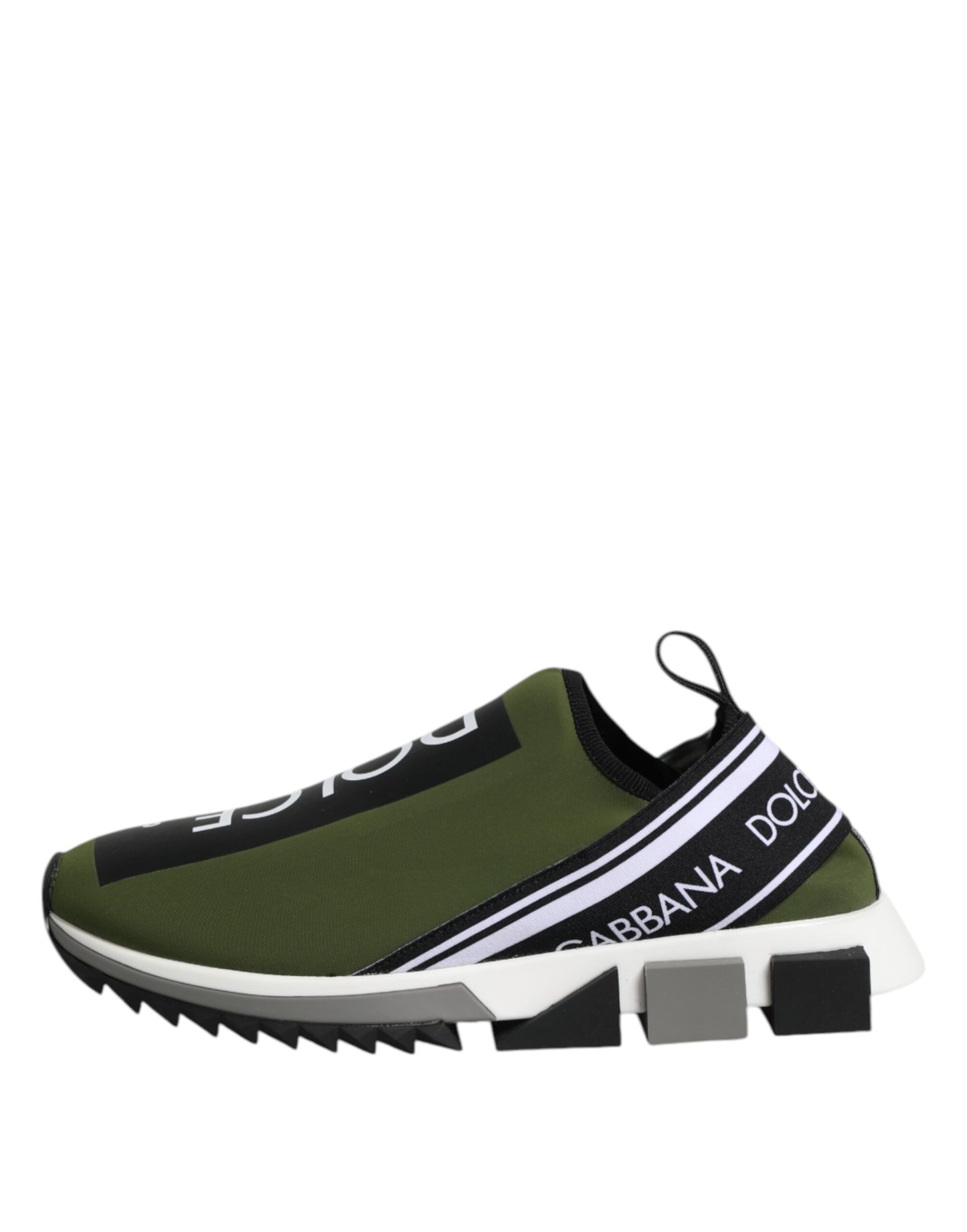 Dolce & Gabbana Green Black Slip On Sorrento Sneakers Shoes Dolce & Gabbana