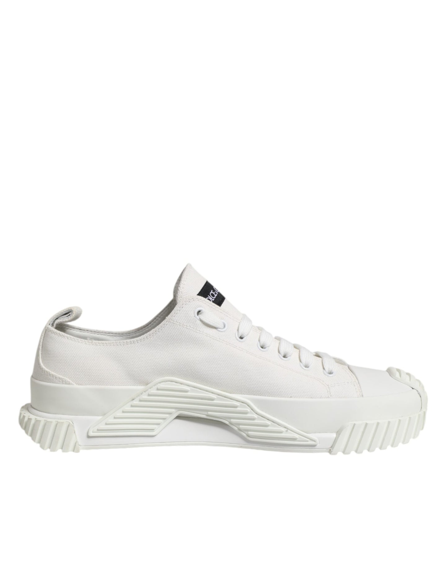 Dolce & Gabbana White Logo Print Lace Up Low Top Sneakers Shoes Dolce & Gabbana