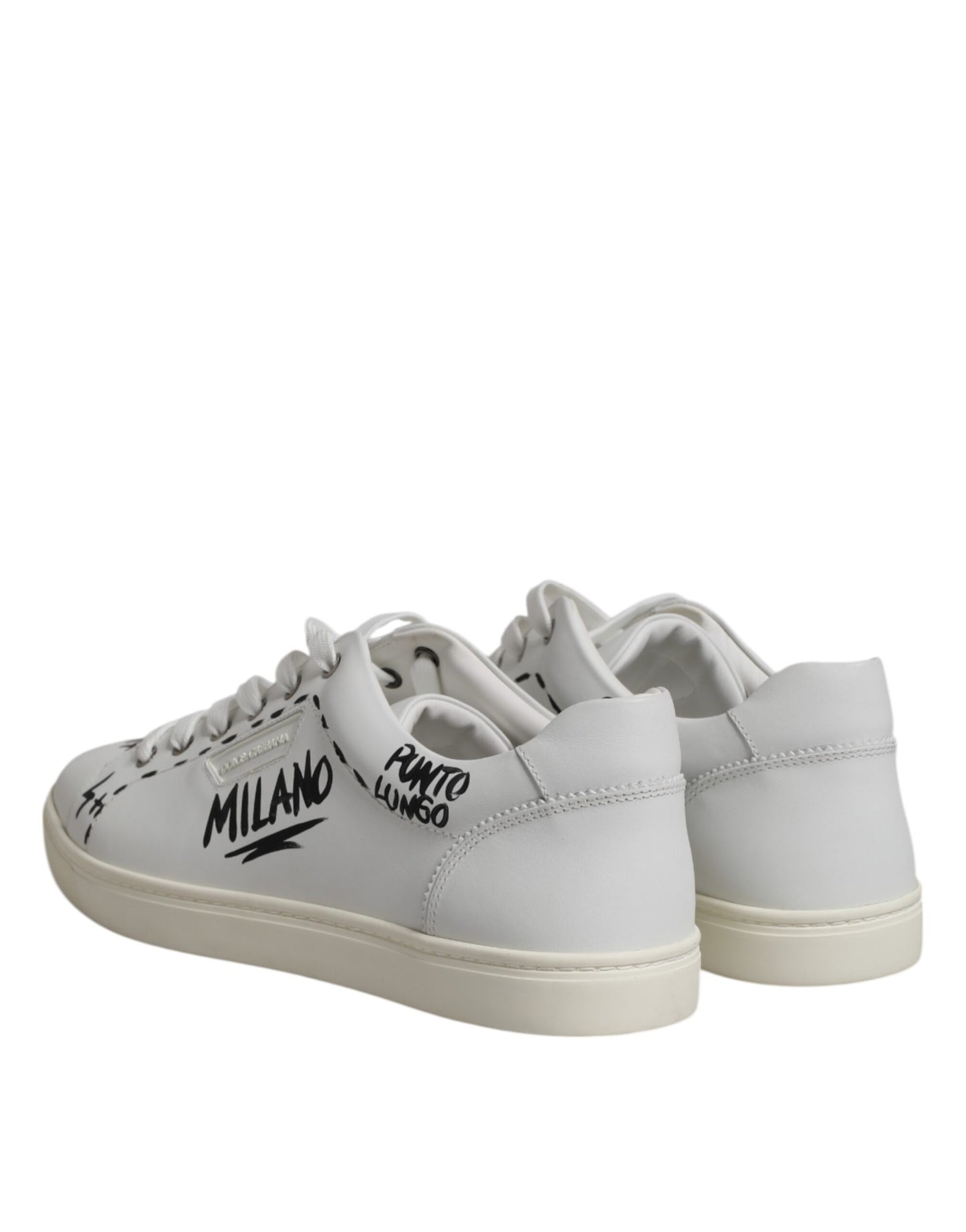 Dolce & Gabbana White London Calf Leather Men Sneakers Shoes Dolce & Gabbana