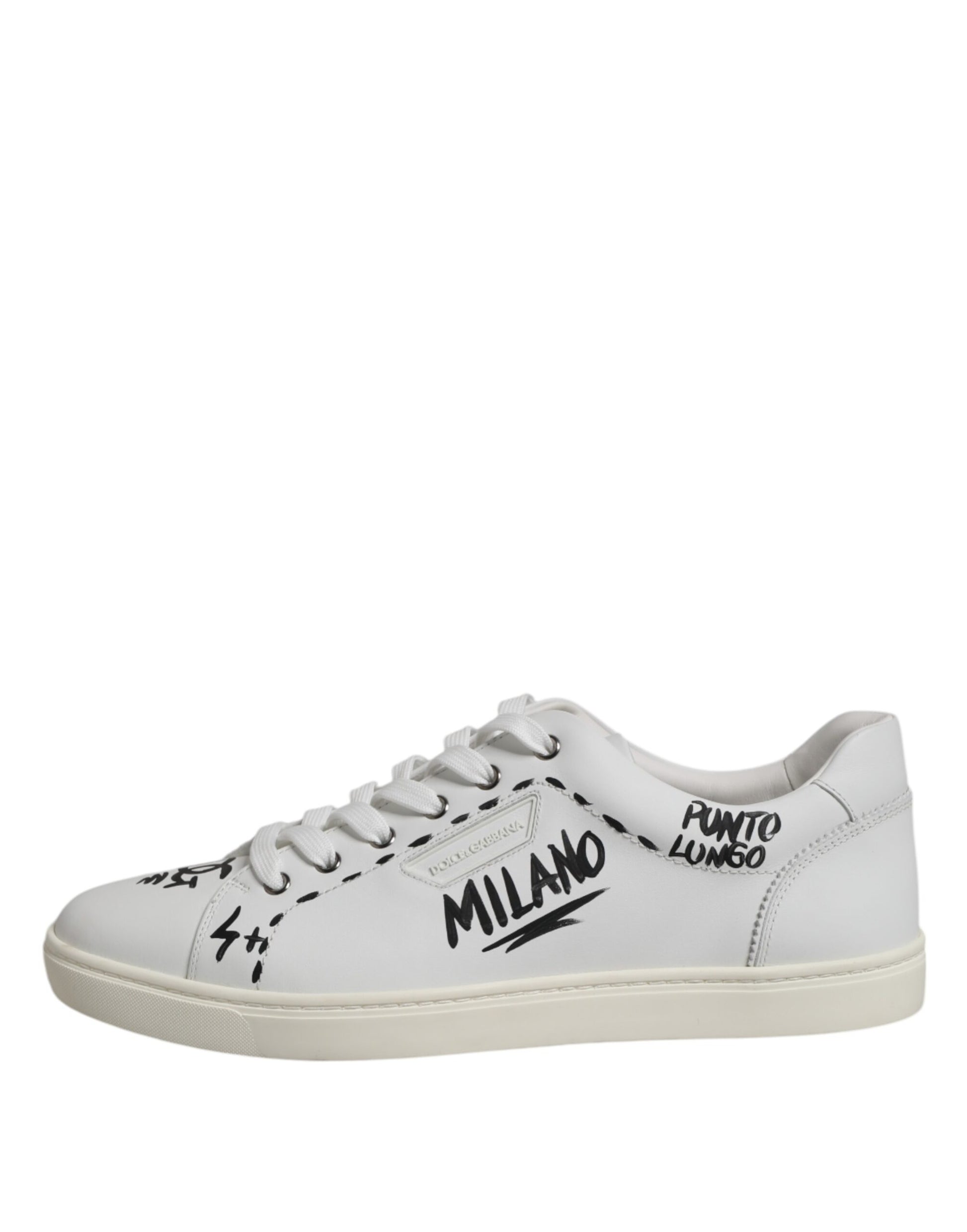 Dolce & Gabbana White London Calf Leather Men Sneakers Shoes Dolce & Gabbana