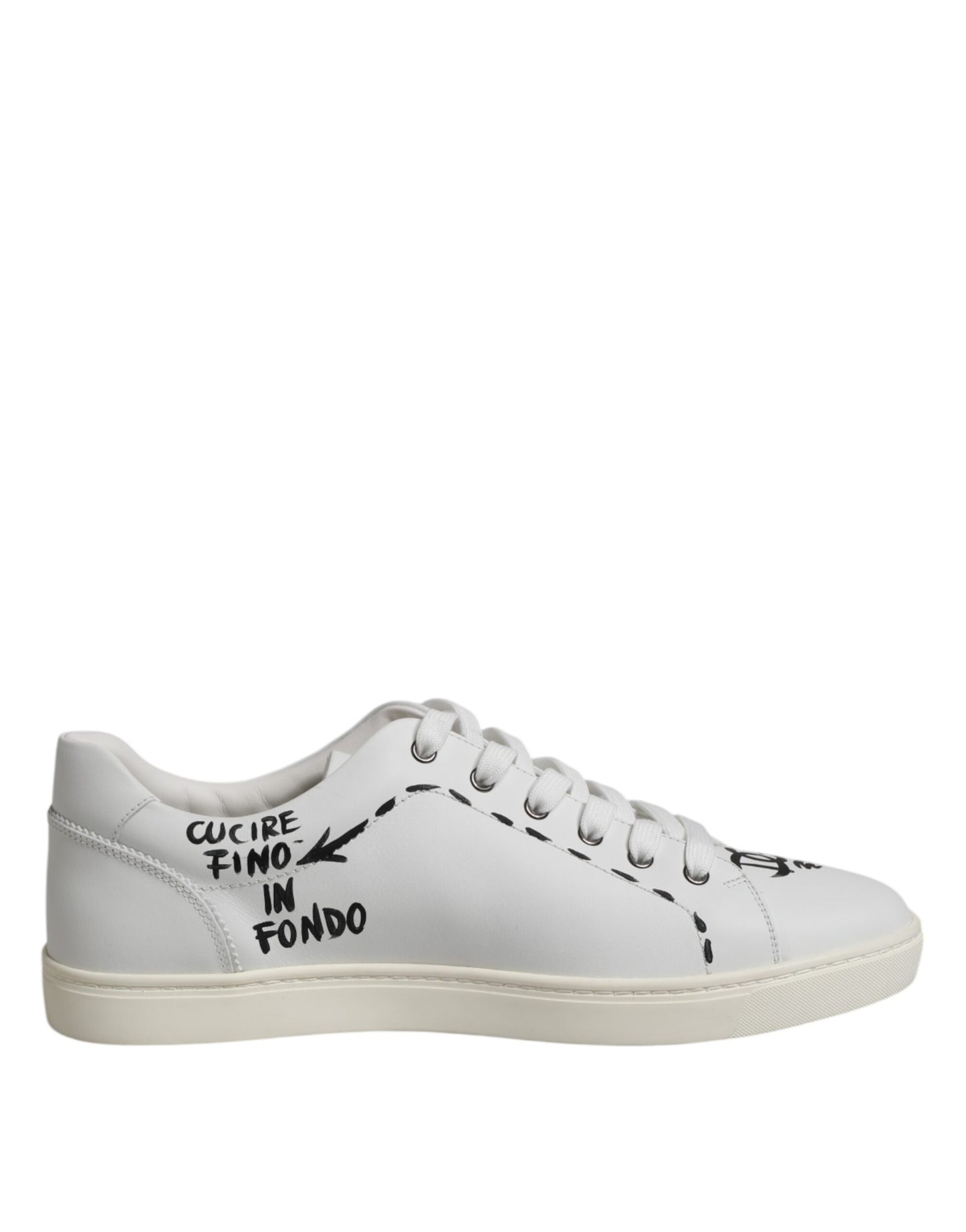 Dolce & Gabbana White London Calf Leather Men Sneakers Shoes Dolce & Gabbana