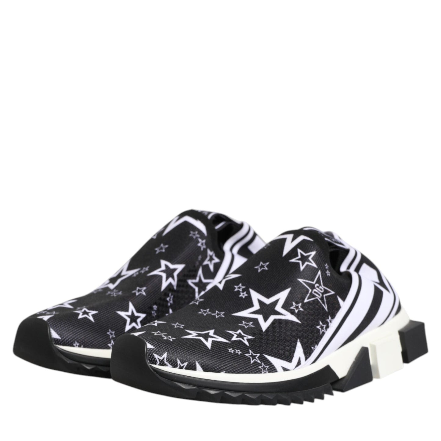 Dolce & Gabbana Black White Sorrento Low Top Sneakers Shoes Dolce & Gabbana