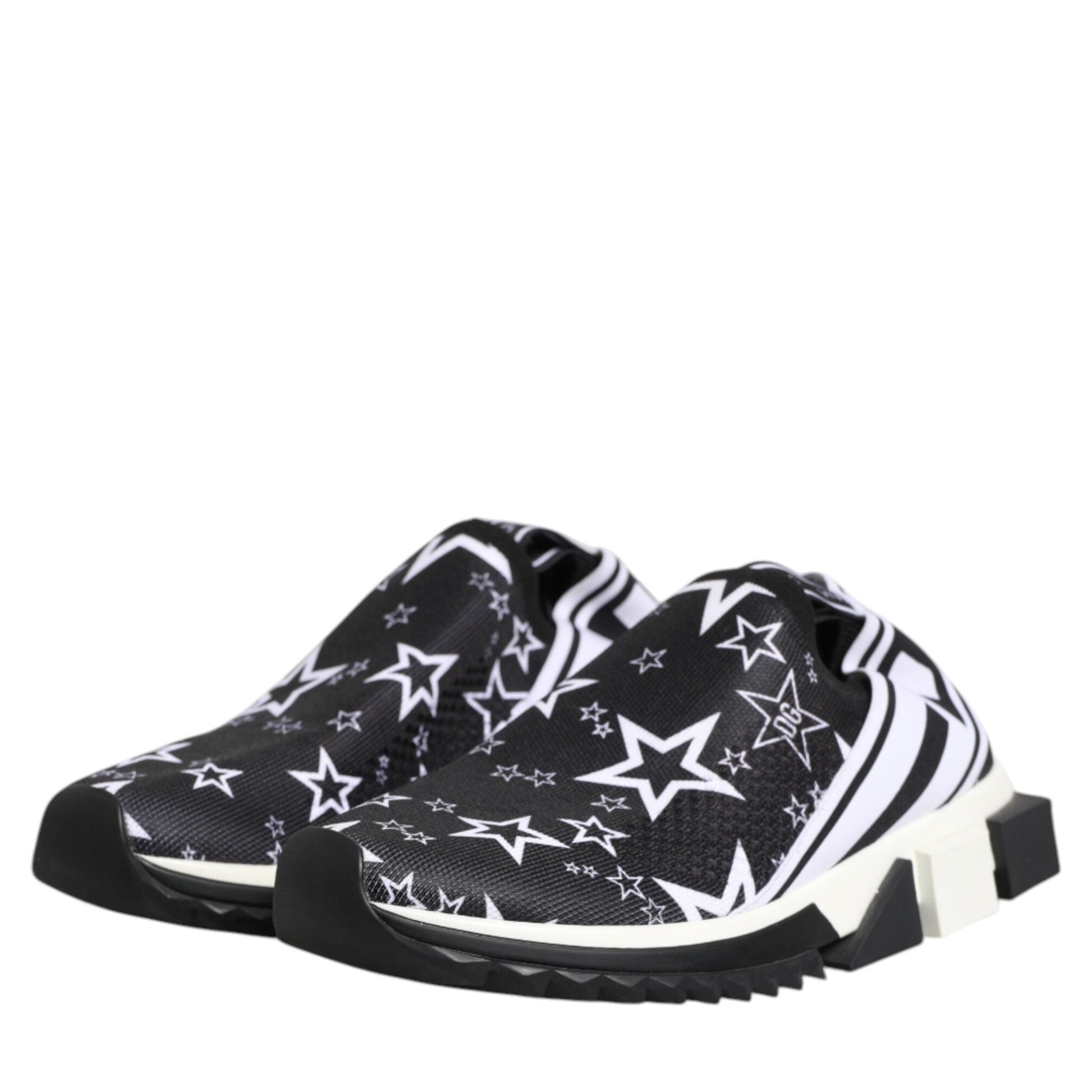 Dolce & Gabbana Black White Sorrento Low Top Sneakers Shoes Dolce & Gabbana