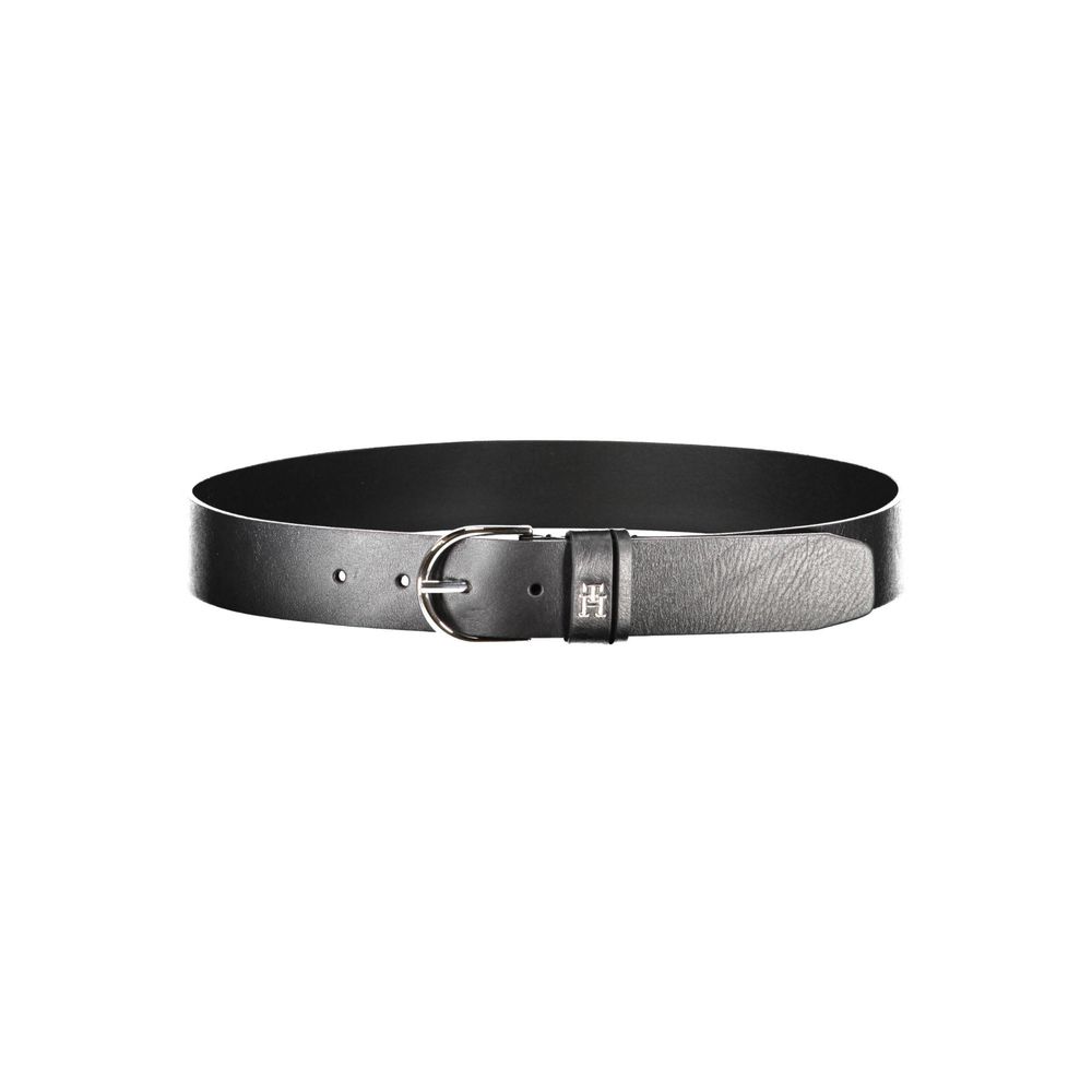 Tommy Hilfiger Black Leather Women Belt Tommy Hilfiger