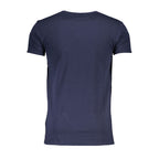 Blue cotton men's T-shirt by Cavalli Class, featuring a comfortable fit and casual style, shown on a plain background.
