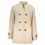Tommy Hilfiger Beige Cotton Womens Trench Coat - Eljoys Fashion 