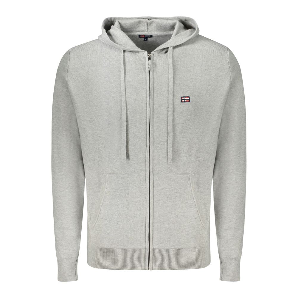 Norway 1963 men's gray cardigan made of polyamide, featuring a classic knit design and button closure.