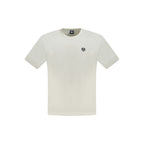 North Sails Bianco cotton men's T-shirt featuring a classic crew neck and minimalist design, displayed on a plain background.