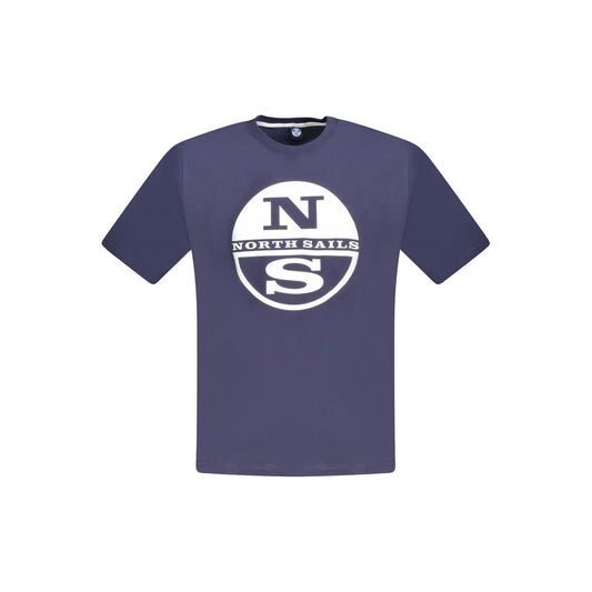 North Sails Blue Cotton Men T-Shirt North Sails