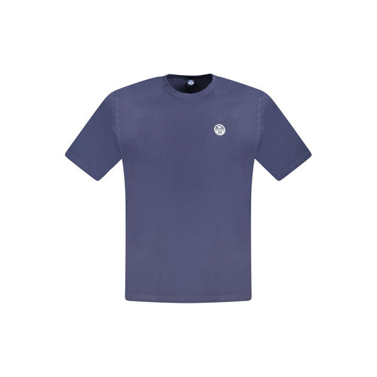 North Sails Blue Cotton Men T-Shirt North Sails