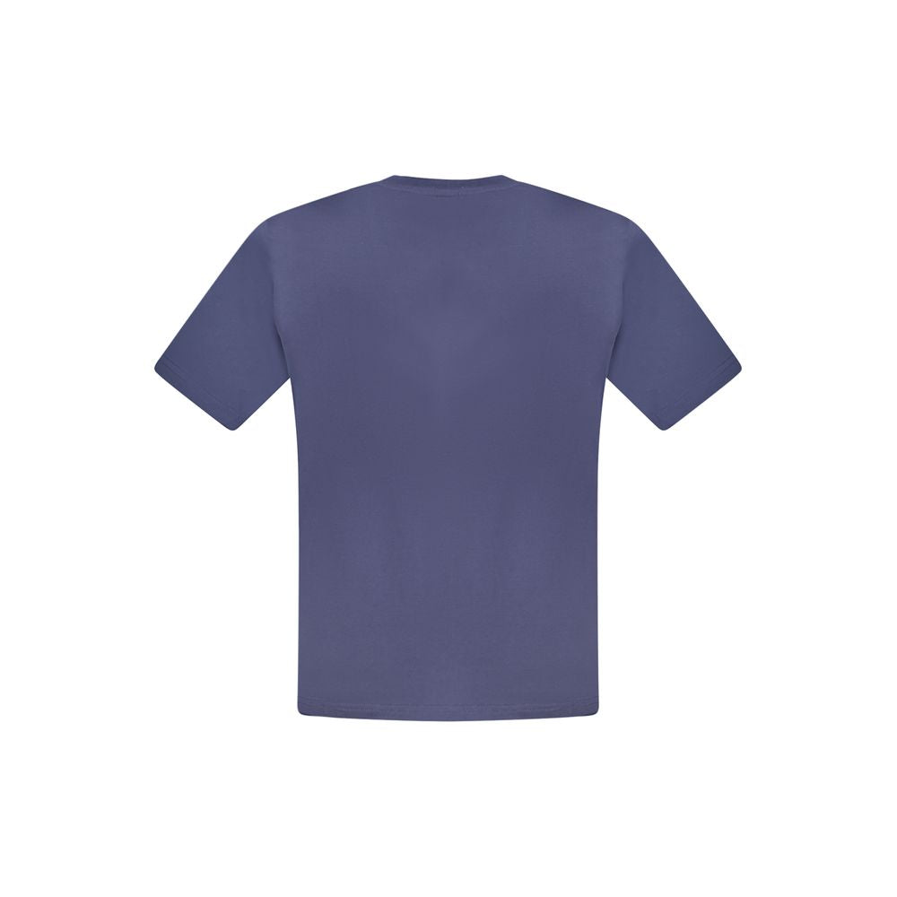 North Sails blue cotton men's T-shirt with crew neck and short sleeves, casual style, shown on a plain background.