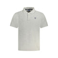 North Sails Grigio cotton men's polo shirt displayed on a hanger with a classic collar and short sleeves.