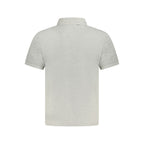 North Sails Grigio Cotton men's polo shirt displayed on a hanger, featuring a classic collar and short sleeves.