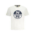 White cotton men's T-shirt by North Sails featuring a classic crew neck and simple design.
