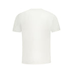 White cotton men's T-shirt by North Sails, featuring a classic crew neck and clean design, displayed on a neutral background.