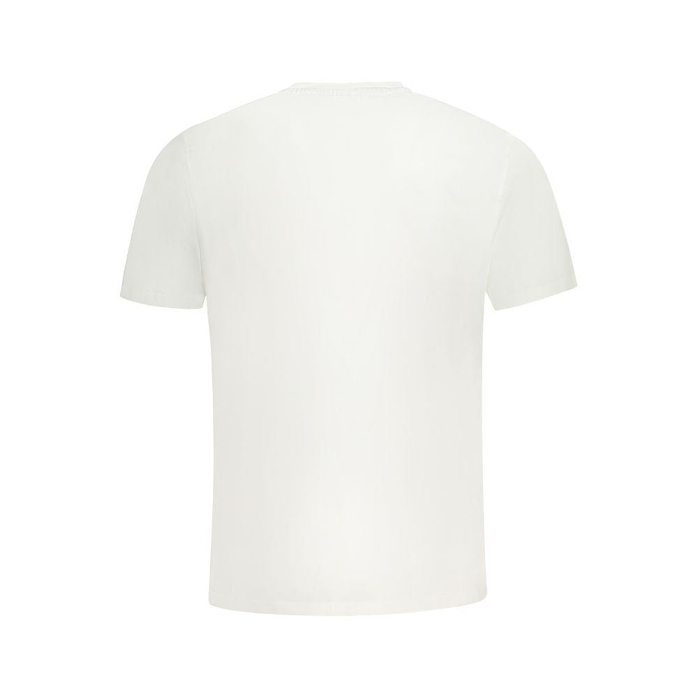 White cotton men's T-shirt by North Sails, featuring a classic crew neck and clean design, displayed on a neutral background.