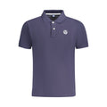 Men's North Sails blue cotton polo shirt with collar and short sleeves, featuring the North Sails logo on the chest.