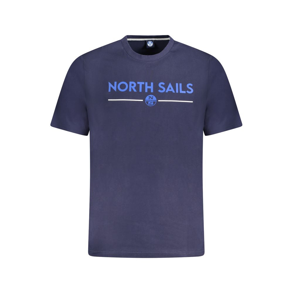 Blue cotton men's T-shirt by North Sails, featuring a classic crew neck and comfortable fit.