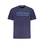 Blue cotton men's T-shirt by North Sails, featuring a classic crew neck and comfortable fit.