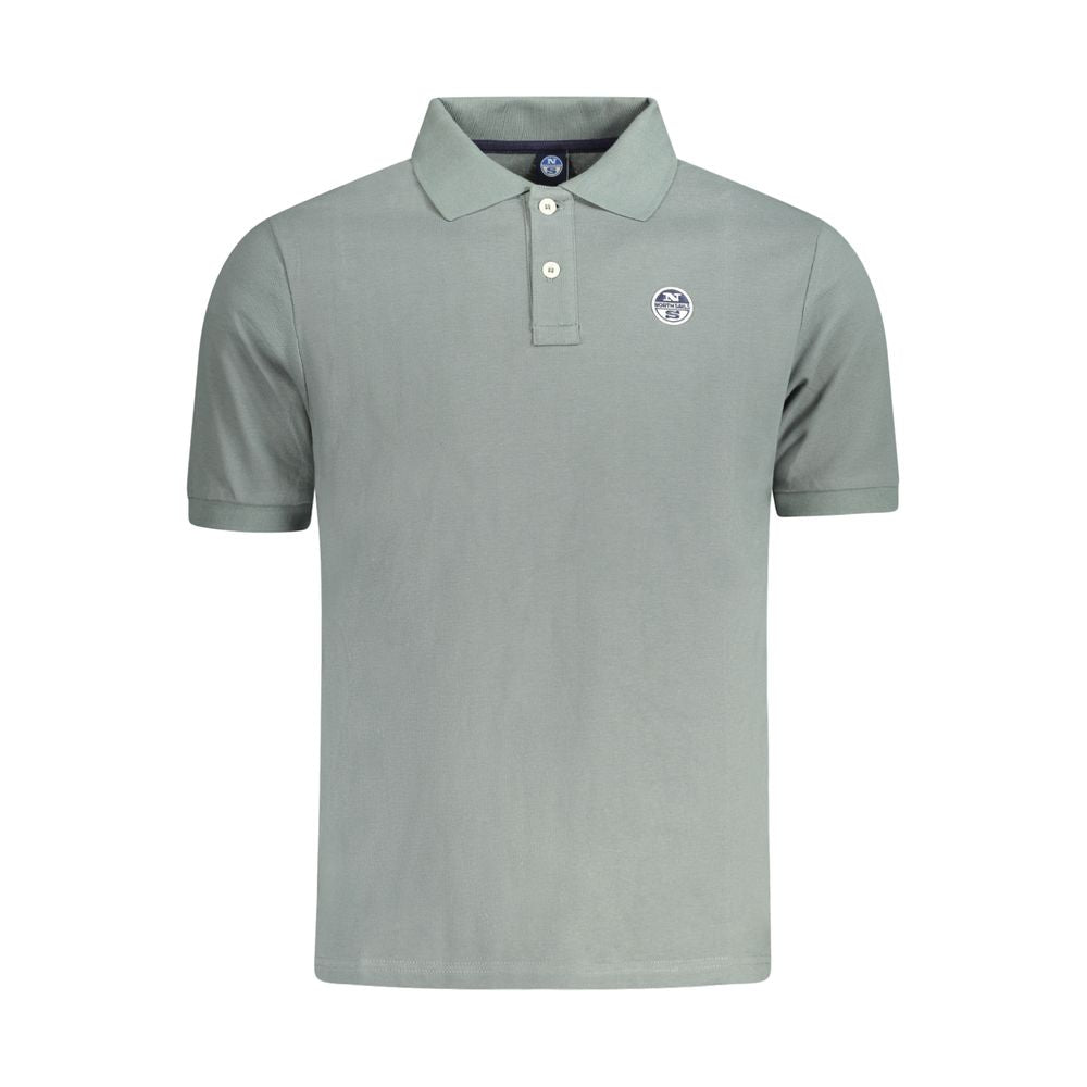 North Sails Verde Cotton Men’s Polo shirt, green color, short sleeves, classic collar, and embroidered logo on chest.