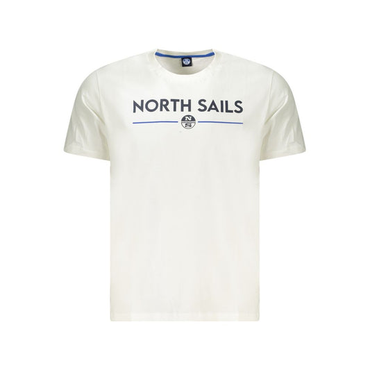 North Sails White Cotton Men T-Shirt North Sails