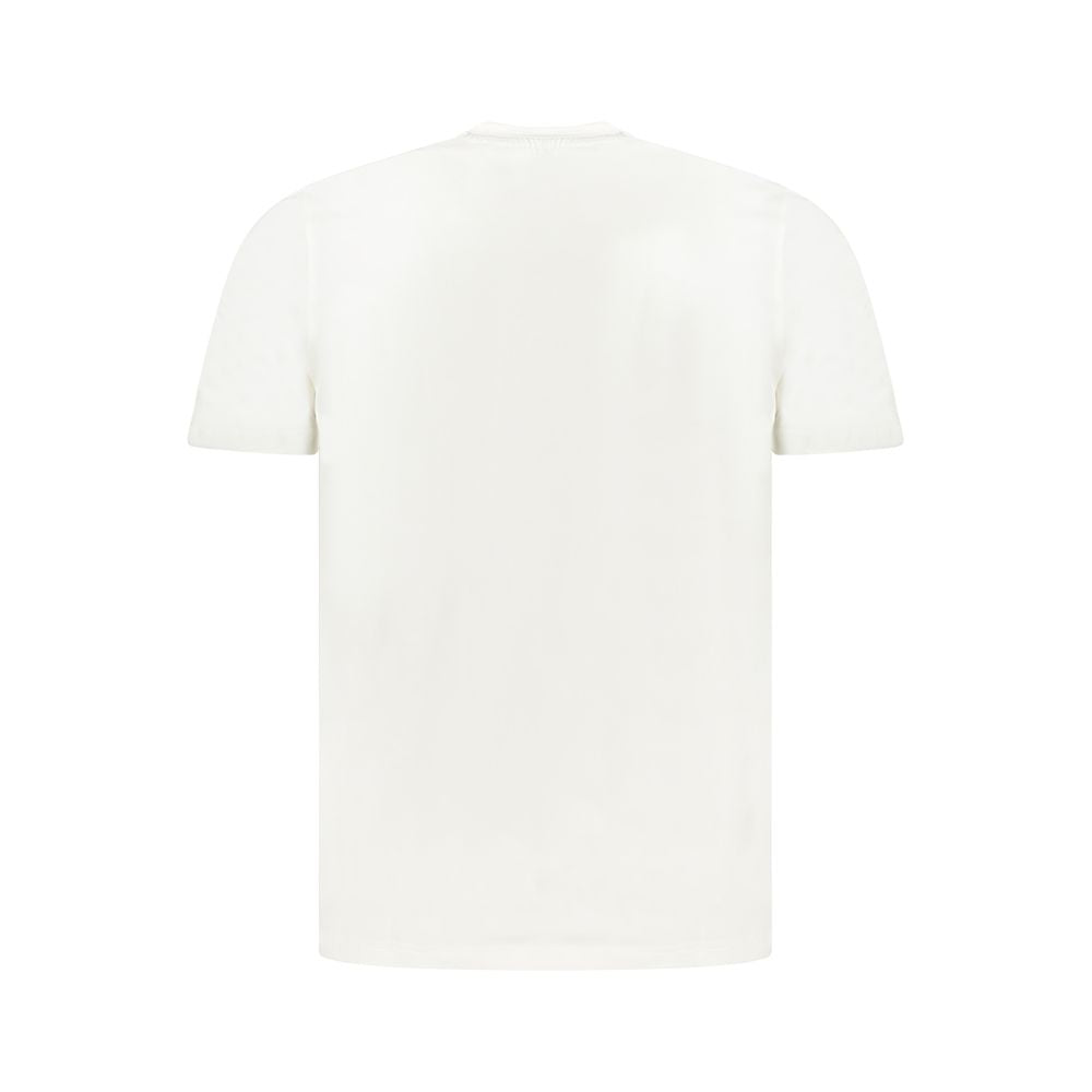 White cotton men's T-shirt by North Sails featuring a classic fit and minimal branding, laid flat for display.