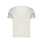 North Sails Bianco cotton men's T-shirt displayed on a hanger, showcasing a clean, casual design in white fabric.