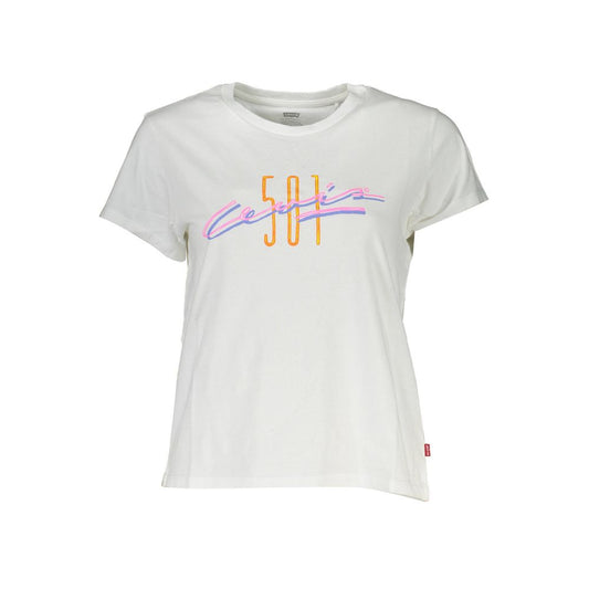 Levi's White Cotton Women's T-Shirt Levi's
